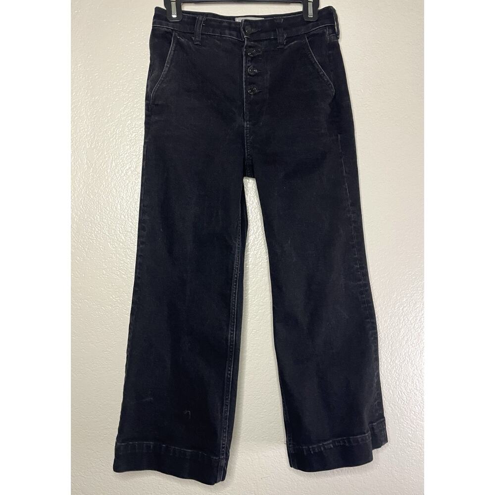 Everlane Womens The Wide Leg Jean 27 Black Ankle Length High Rise Boho - Picture 8 of 14